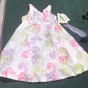 4t summer Easter flower girl dress sleeveless white pink purple